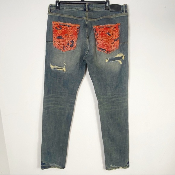 PURPLE BRAND Destroyed Patch Skinny Jean 40 - Picture 4 of 15